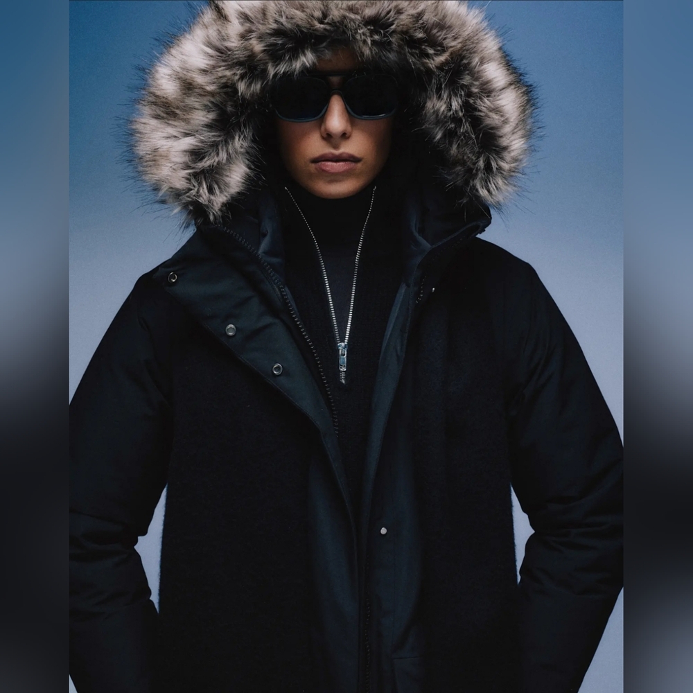NWT Quince Women's Responsible Down Long Parka Black Medium